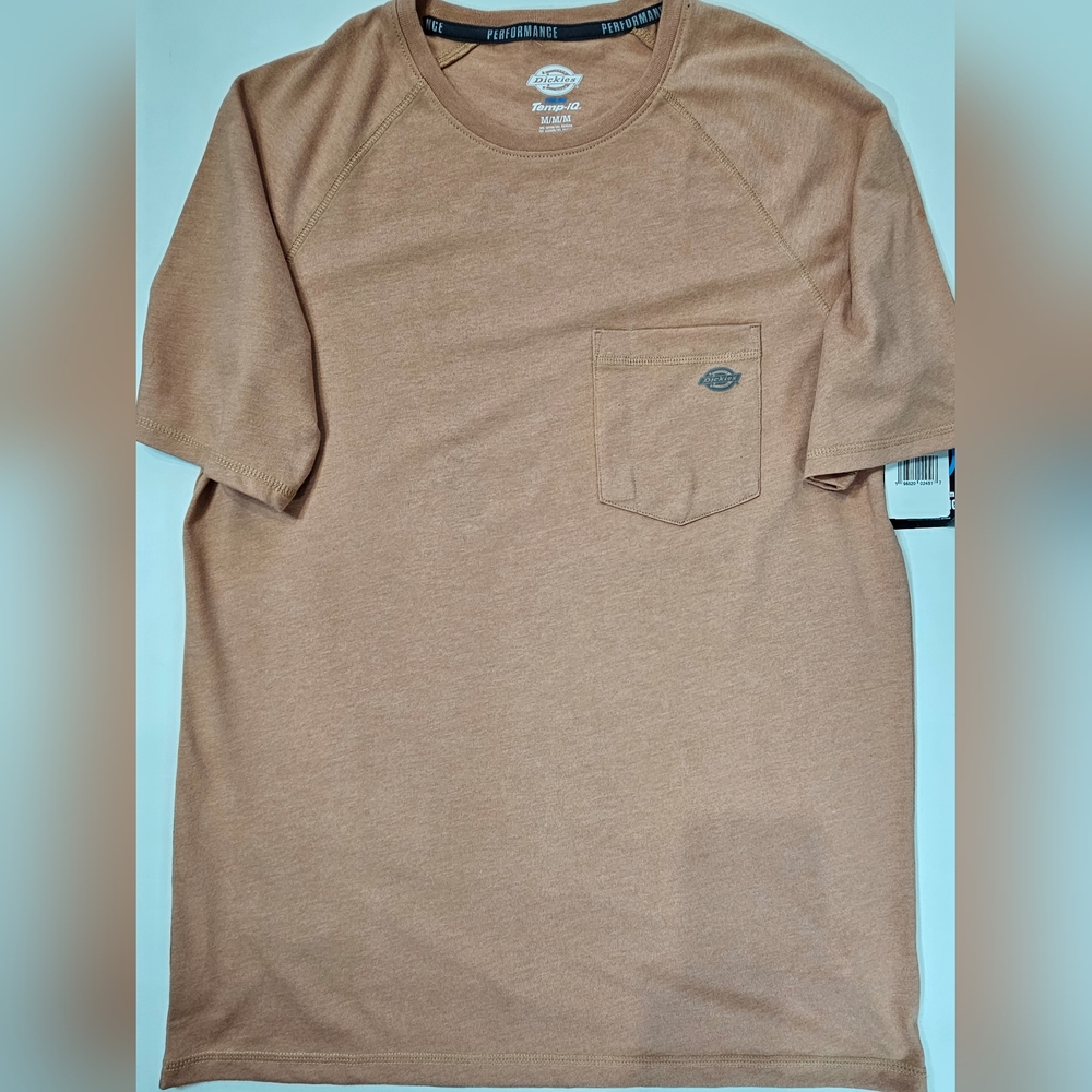 Dickies T-Shirt Mens Medium Workwear Rust Orange Durable Cooling Technology‎